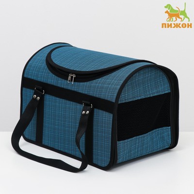 Сумка - переноска для животных, 40×25×27 см, с люком, цвет МИКС
