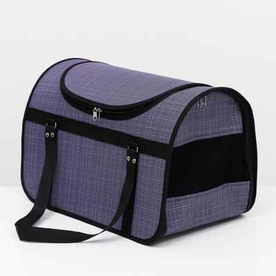 Сумка - переноска для животных, 46×28.5×29 см, с люком, цвет МИКС