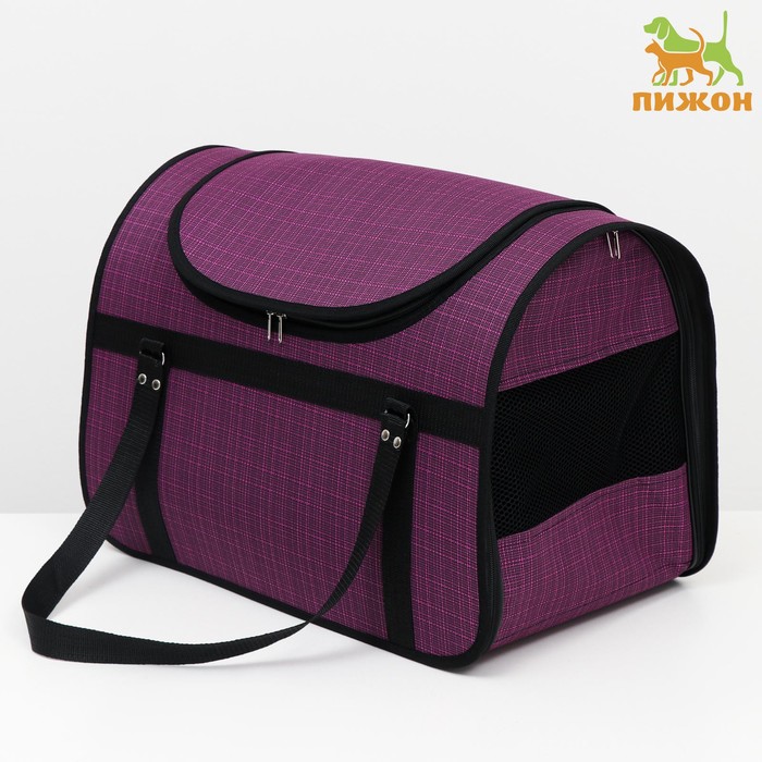 Сумка - переноска для животных, 49×30×35 см, с люком, цвет МИКС - Фото 1