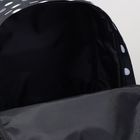 Рюкзак молодёжный на молнии, 1 отдел, 3 наружных кармана, цвет чёрный/белый - Фото 5