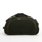 Сумка дорожная на колёсах 26", отдел на молнии, отдел для обуви, 3 наружных кармана, длинный ремень, цвет хаки - Фото 5