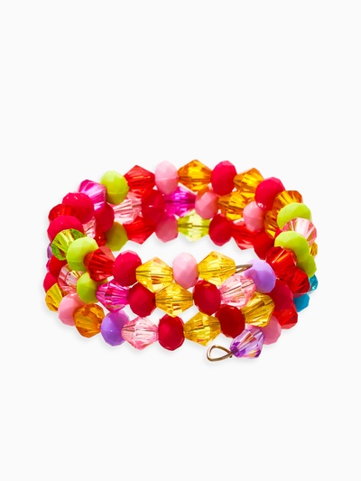 Браслет-пружинка детский Выбражулька «Льдинки», три ряда, d=5 см цветной