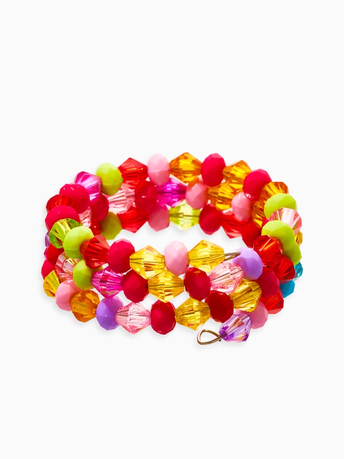 Браслет-пружинка детский Выбражулька «Льдинки», три ряда, d=5 см цветной