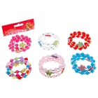 Браслет-пружинка детский "Выбражулька", бусинки с цветами, три ряда, цвет МИКС - Фото 2