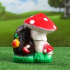 Садовая фигура "Ёжик с мухомором", керамика, 21 см - Фото 3