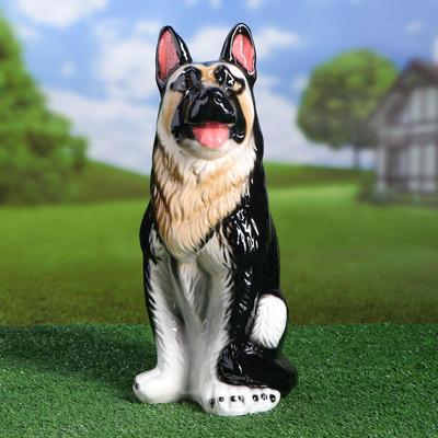 Садовая фигура "Овчарка", чёрно-белый, 40 см