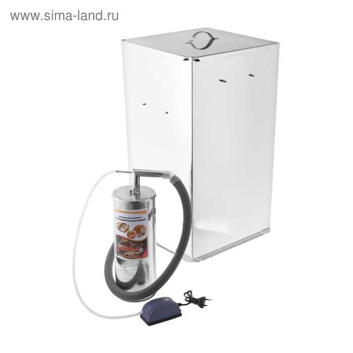 Коптильня холодного копчения "Дым Дымыч" 02Б, дымогенератор, 50 л, серебристая - Фото 1