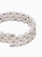 Браслет-пружинка «Жемчужинка» 3 ряда, шахматы, белый, d=6.5 см - Фото 1