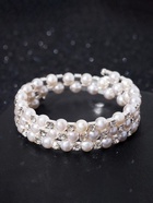 Браслет-пружинка «Жемчужинка» 3 ряда, шахматы, белый, d=6.5 см - фото 61846245