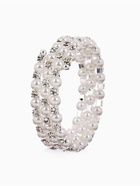 Браслет-пружинка «Жемчужинка» 3 ряда, шахматы, белый, d=6.5 см - фото 57905364