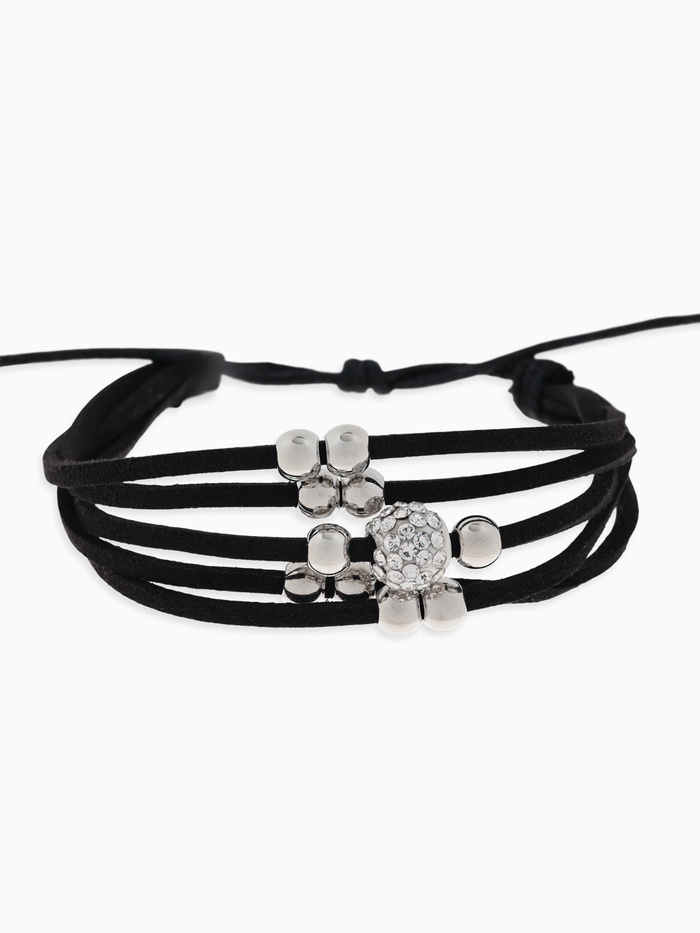 Браслет кожа «Шамбала» 5 нитей, замша, чёрный, d=8 см - Фото 1