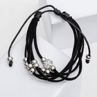 Браслет кожа «Шамбала» 5 нитей, замша, чёрный, d=8 см - Фото 9