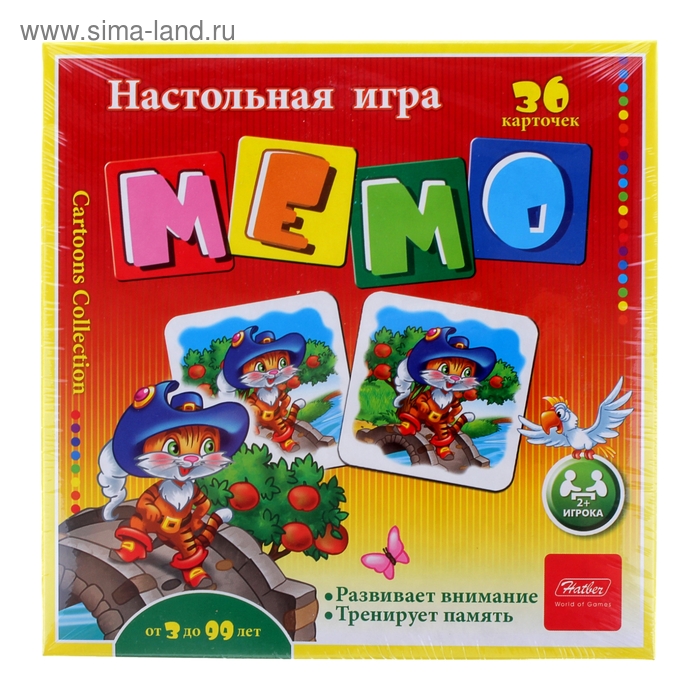 Игра настольная МЕМО "Сказки", 36 карточек - Фото 1