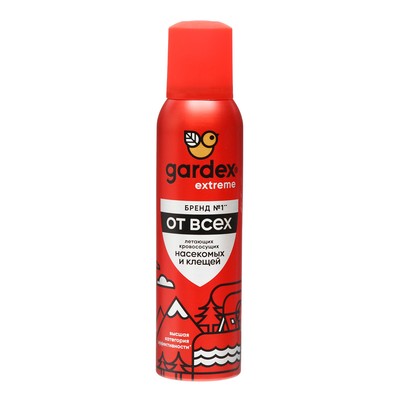Аэрозоль от насекомых Gardex Extreme, от всех летающих кровососущих насекомых и клещей,150 мл