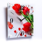 Часы настенные: Цветы, "Тюльпаны", бесшумные, 35 х 35 см - Фото 2