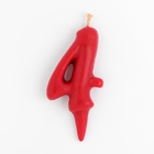 Свеча для торта «Цифра 4», красная, 5.5 см - Фото 2