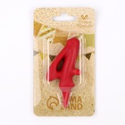 Свеча для торта «Цифра 4», красная, 5.5 см - Фото 3