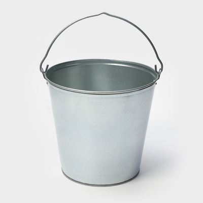 Ведро хозяйственное оцинкованное с ручкой, 15 л, d=33,5 см, h=30 см, ГОСТ