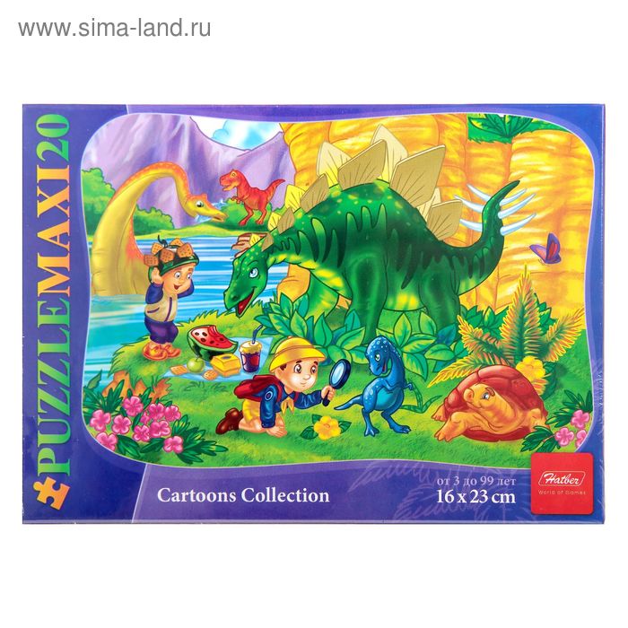 Макси-пазлы «Пикник с Дино», 20 элементов - Фото 1