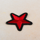 Термонаклейка "Звезда", цвет чёрно-красный - Фото 2