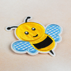 Термонаклейка "Забавная пчёлка", цвет чёрный/жёлтый/голубой - Фото 2