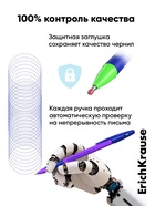 Ручка шариковая ErichKrause R-301 Neon Stick & Grip, узел 0.7-1.0 мм, чернила синие, резиновый держатель, длина линии письма 2000 метров, МИКС - Фото 6