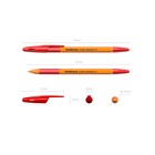 Ручка шариковая Erich Krause R-301 Orange Stick & Grip, узел 0.7 мм, чернила красные, резиновый упор, длина линии письма 1000 метров - Фото 2