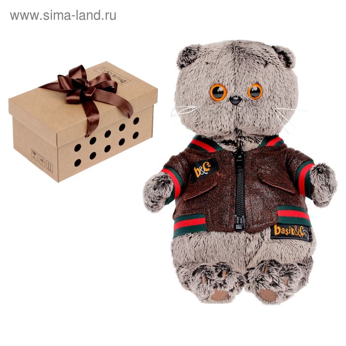 Мягкая игрушка "Басик" в кожаной куртке, 22 см - Фото 1