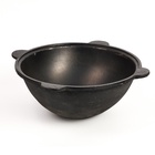 Казан, 12 л, плоское дно, алюминиевая крышка, чугун - Фото 2