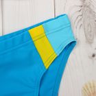Плавки для мальчика BEACH цвет голубой/жёлтый, р-р 30, рост 98 см - Фото 2