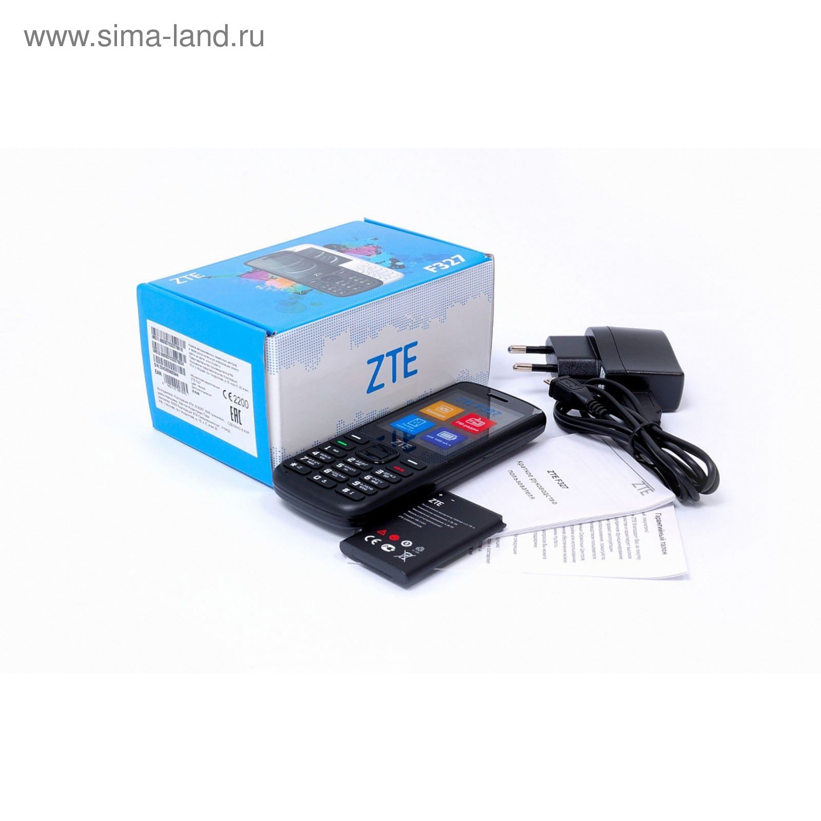 Сотовый телефон ZTE F327 black (2372357) - Купить по цене от 1 906.47 руб.  | Интернет магазин SIMA-LAND.RU