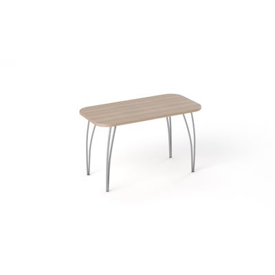 Обеденный стол «Фигаро», 1200 × 600 мм, опоры металл, цвет ясень шимо светлый