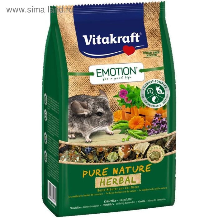 Корм VITAKRAFT PURE NATURE HERBAL для шиншилл, 600 г - Фото 1