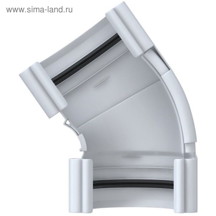 Угол жёлоба "ЭЛИТ", белый, 120-145° - Фото 1