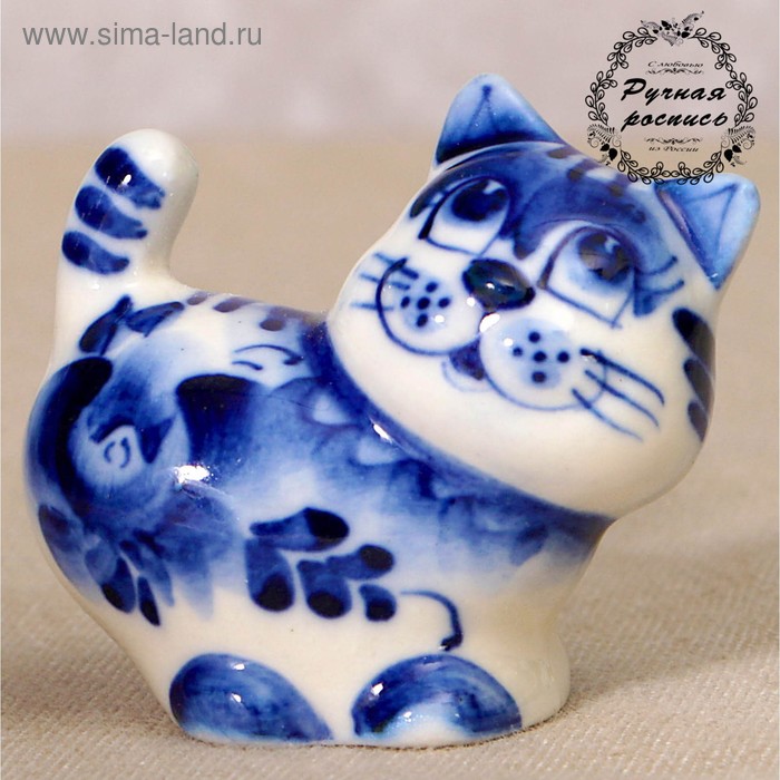 Сувенир керамика "Кот "Хвост" 5х5,5 см - Фото 1