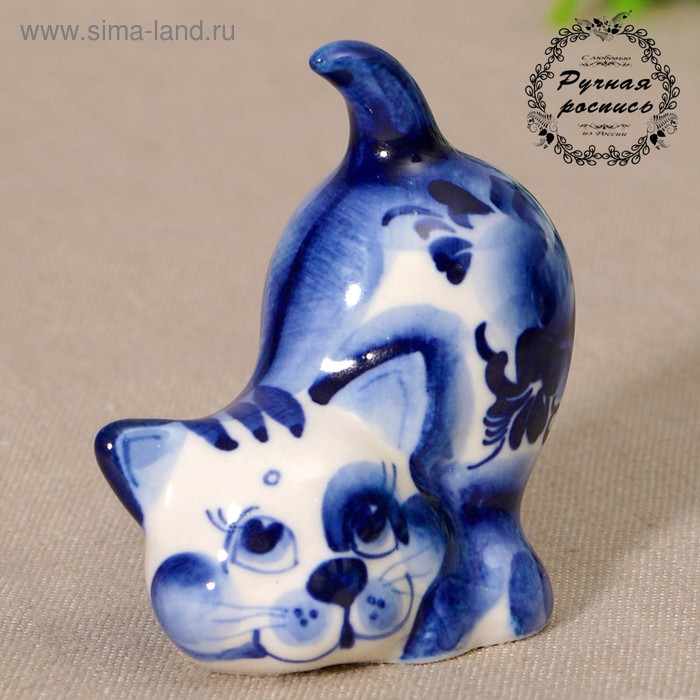 Сувенир керамика "Кот "Мурзик" 6х5,5 см - Фото 1