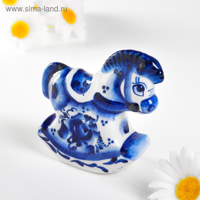 Сувенир гжель «Качалка большая», бело-синий,керамика, - Фото 1