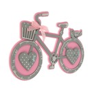 Ключница "Велосипед" 21х14 см розовый-серый - Фото 2