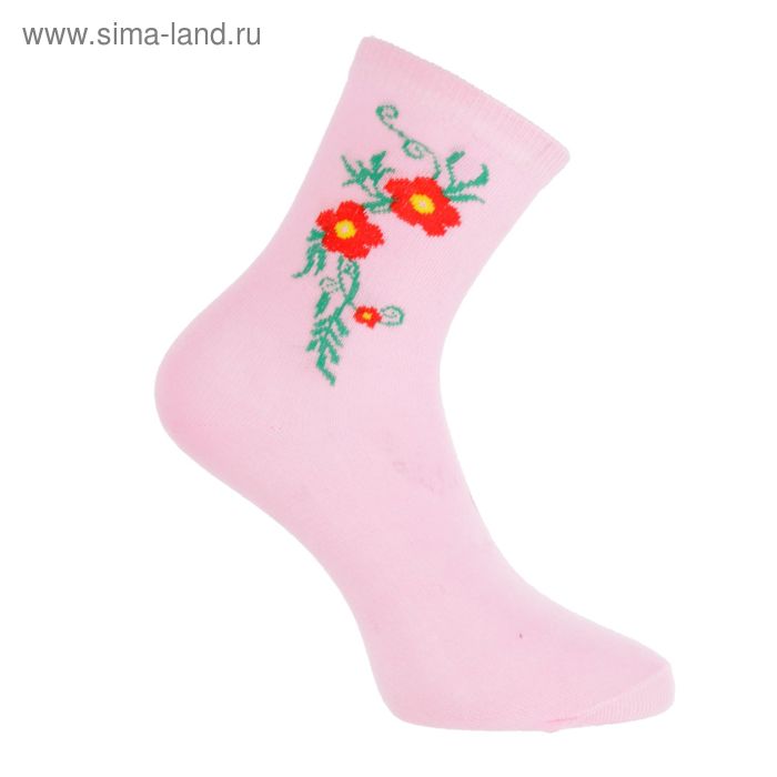 Носки женские, размер 23-25, цвет светло-розовый - Фото 1