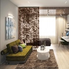 Штора - занавеска декоративная «Листики», 90×170 см, зигзаг, 12 нитей, кофейная - Фото 4