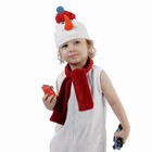 Карнавальный набор «Снеговик в красной шапке», р. 51-55, велюр - фото 4486704