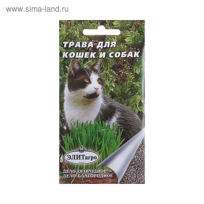 Семена Трава для кошек и собак, 10 г - Фото 1