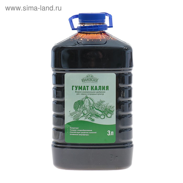 Удобрение органическое Гумат калия, 3 л - Фото 1