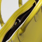 Сумка женская, отдел с перегородкой, наружный карман, длинный ремень, цвет жёлтый - Фото 5