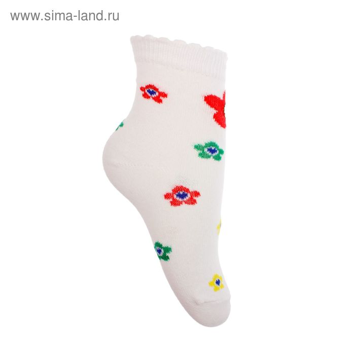 Носки для девочки S-156Д, цвет белый, размер  14-16 - Фото 1