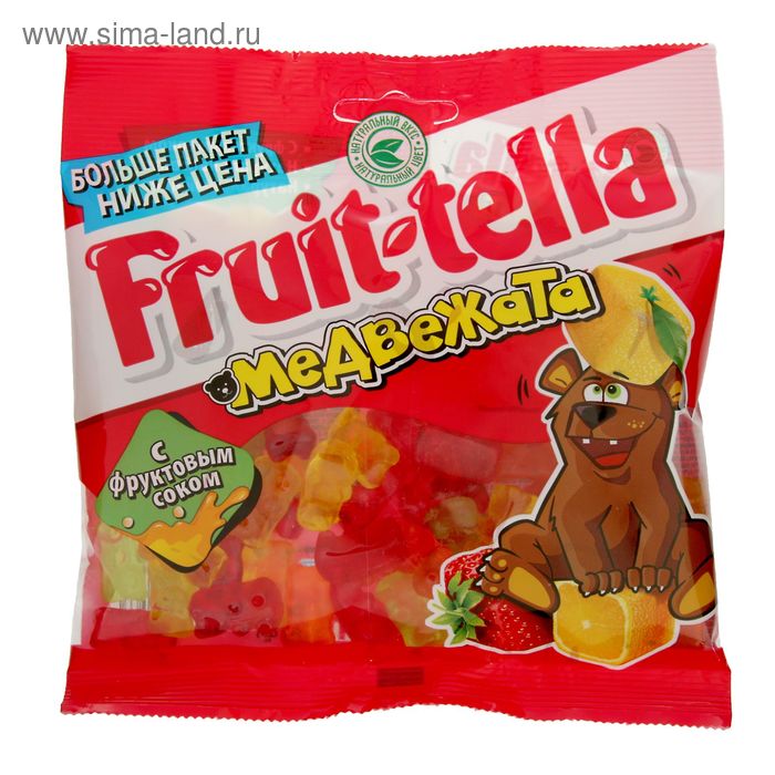 Мармелад Fruittella "Медвежата" с фруктовым соком, 150 г - Фото 1