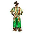 Взрослый карнавальный костюм "Клоун", шляпа, фрак, безрукавка, брюки, галстук, р-р 52-54, рост 182 см - Фото 2