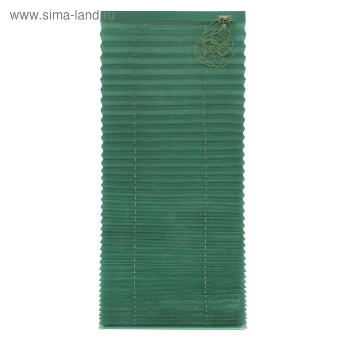 Штора плиссе, размер 45х160, цвет зелёный - Фото 1