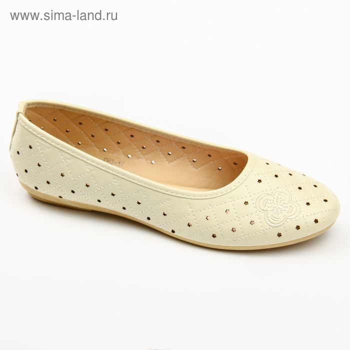 Туфли женские, размер 37, цвет бежевый (арт. OH2-17-37) - Фото 1