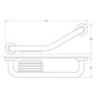 Поручень изогнутый с мыльницей-решеткой d=25 мм х 39 см, хром, ARTWELLE - Фото 2